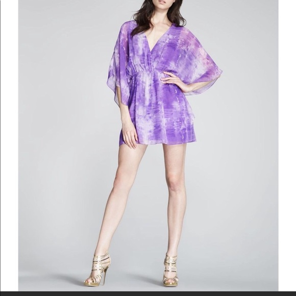 Alice + Olivia Purple Watercolor Dress - Picture 8 of 8